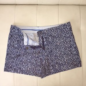 Blue and white patterned shorts by Kenar (size 6)